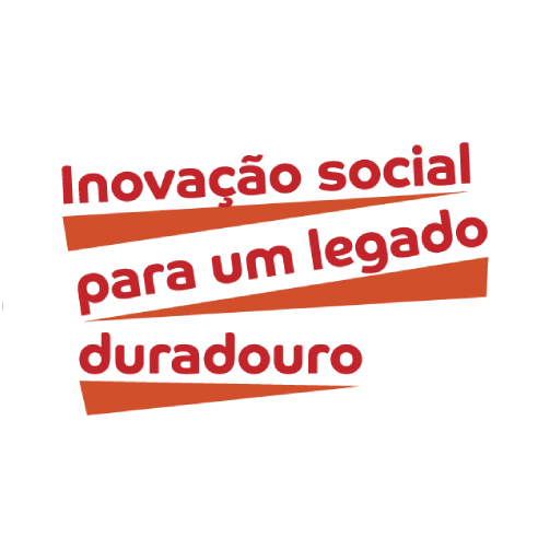 Arte com fundo branco e o texto “Inovação social para um legado duradouro”.