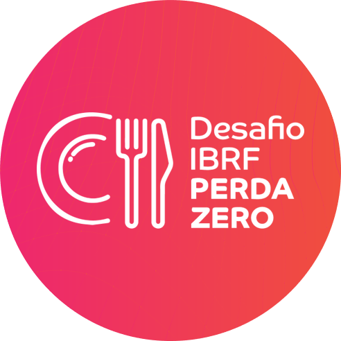 Arte com fundo degradê laranja e rosa e o logo “Desafio IBRF Perda Zero”