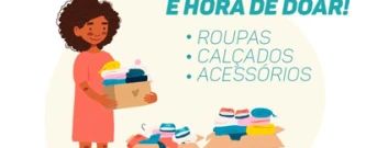 Arrecadação de roupas, calçados e acessórios. Doe solidariedade!