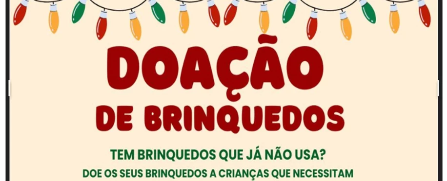 Arrecadação de brinquedos para doação de Natal