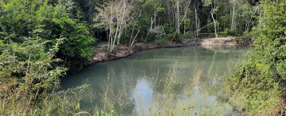 Meio Ambiente - Limpeza do Rio Guatá Próximo a fundação Rio Verde