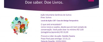 Doe Livros, Doe Saber