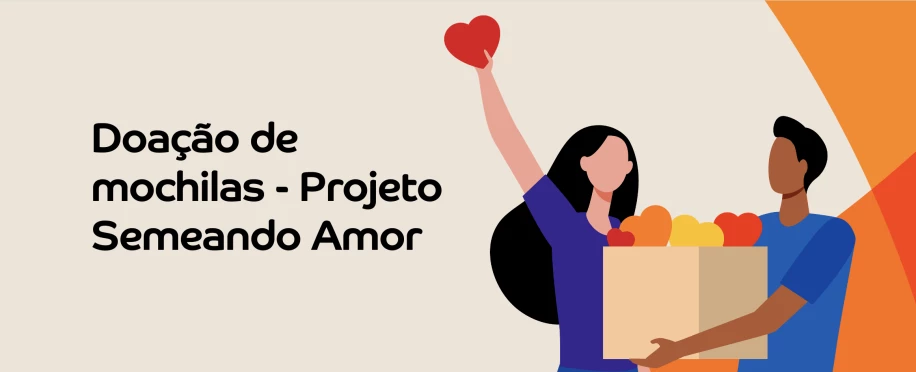 Doação de mochilas - Projeto Semeando Amor